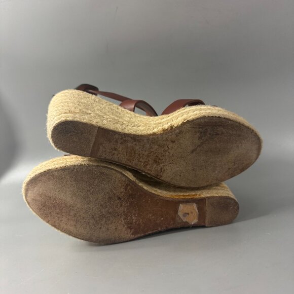 Lanvin Brown Espadrille Wedge Heel Platform Sandals, Size 37 - Picture 11 of 15